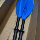 OCEANBROAD Kayak Paddle 86in/218cm, 90.5in/230cm, 95in/241cm Alloy Shaft Kayaking Boating Canoeing Oar with Paddle Leash (Blue)