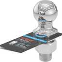 CURT 40002 Chrome Trailer Hitch Ball, 3,500 lbs, 1-7/8-Inch Diameter, 1 x 2-1/8-Inch Shank