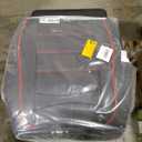 Car Seat Cover Custom Fit for Dodge Ram 1500 2500 3500 2002-2025 Faux Leather Seat Cover Set Compatible with Crew Quad Regular Cab Pickup Truck Cushions (Black Redline, Full Set, Flat Rear)