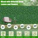 EverNture 48"x120"(40 SQFT) Grass Wall Panels, Artificial Grass Backdrop, Fake Greenery Plant Boxwood Roll with Flower, Green Wall Decor for Outdoor Indoor Patio Garden Backyard