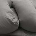 QUEEN ROSE Pregnancy Pillows, Cooling Maternity Pillow for Sleeping, 55in U Shaped Body Pillow for Pregnant Support, with Removable Silky Cover, Gray