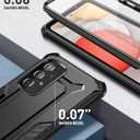 2 x Clayco Xenon Case for Samsung Galaxy A53 5G Case, [Built-in Screen Protector] Full-Body Rugged Cover Compatible with Fingerprint Reader, 6.4 inch 2022 Release Black