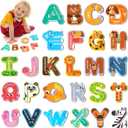 Magnetic Letters for Toddlers 1-3, 26PCS Cute Animal Alphabet Magnets Letters Learning Toys for Toddlers 1-3 Uppercase ABC Magnets for Refrigerator Best Gifts for Birthday Christmas Stocking Stuffers