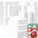 12 White Gift Wrap Boxes with Lids for wrapping Large Clothes and 80 Count Foil Christmas Tag Stickers (Assorted size for wrapping Robes, Sweater, Coat, Shirts and Clothes xmas Holiday Present)