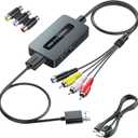 RCA Svideo to HDMI Converter with HD Cable(RCA and Svideo Integrated), CVBS Composite AV to HDMI Converter
