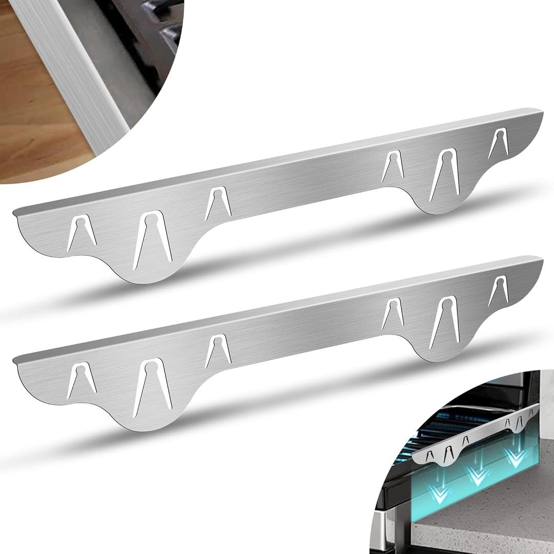 Stainless Steel Stove Gap Covers 25.5~51 Inch Retractable, Range Trim Kit Between Stove Top and Counter Heat Resistant & Easy to Clean Oven Gap Filler by BOGDA Silver (2 Packs) Stainless Steel Stove Gap Covers 25.5~51 Inch Retractable, Range Trim Kit Between Stove Top and Counter Heat Resistant & Easy to Clean Oven Gap Filler by BOGDA Silver (2 Packs)