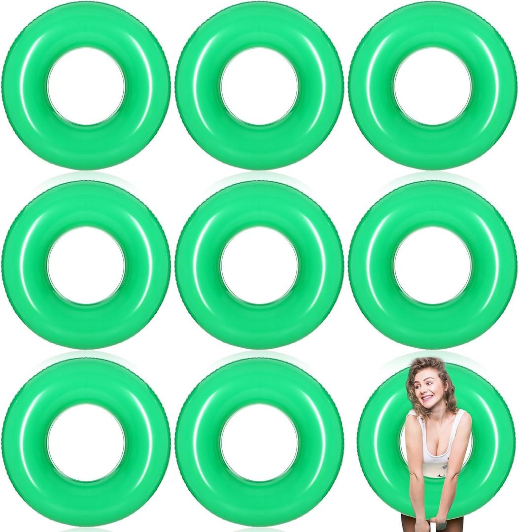 Gemscream 8 Pcs Large Inflatable Pool Float 36 Inches Swimming Ring Pool Floats Adult Inflatable Tube for Summer Vacation Beach River Bachelorette Wedding Party Supplies