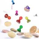 2 x Push Pin Magnets - Tiergrade 60 Pack 7 Assorted Color Strong, Office, Use at Kitchen Home and School Classroom, for Refrigerator Dry Erase Board and Whiteboard.