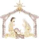Best Choice Products 6ft Lighted Outdoor Nativity Scene, Christmas Holy Family Yard Decoration w/ 190 LED Lights, Stakes, Zip Ties