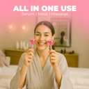 Ice Globes for Face 2Pcs Freezer Safe Ice Globes for Facials, Skin Tightening & Anti-Aging Reusable Facial IceGlobes for Reduction of Puffiness & Wrinkles of Face, Neck & EyesPink