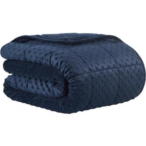 CuteKing Weighted Blanket - Weighted Blanket with Premium Glass Beads - Heavy Blanket Crystal Velvet for Comfort Sleep - Thick Blanket All Season (20lbs, 80"x87", Blue Bubble)