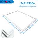 Upgraded 242193206 Refrigerator Door Gasket, compatible with Kenmore Frigidaire Crosley Westinghouse refrigerator door seal replacement, Replacement for AP5806733.white