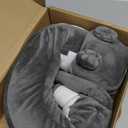 Mattel Minecraft Plush Cat Neck Pillow with Purring Sounds, Press Paw to Activate, Soft Travel Toy