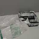 Shower Caddy Corner with Soap Holder, No Drilling Shower Shelves-Rustproof, Adhesive Shower Organizer Corner for Dorm. Black, 4-Pack