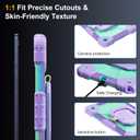 Case for Samsung Galaxy Tab A11+/A9+ Plus 11 Inch 2026/2024, Auorld Rugged Case for Samsung Galaxy A9+/A11+ Tablet with Screen Protector 360 Rotating Stand Shoulder Strap Pen Holder, Purple Mint