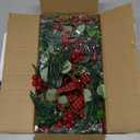 Small Christmas Wreaths 4Pcs, 10 Inch Mini Wreaths for Kitchen Cabinets, Christmas Door Wreath, Small Christmas Wreath for Fireplace Window Farmhouse Indoor Home Decorations