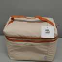 NOL Insulated Lunch Bags for Women Cooler Bag Lightweight Nylon Waterproof Lunch Box For Work (Medium(normal), Cream/orange) (Medium (8 Liters))