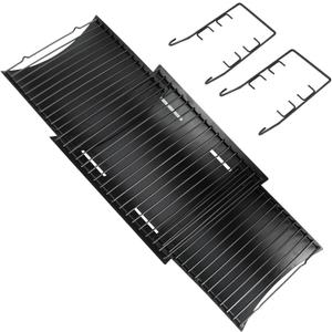 23.62" to 35.43" Adjustable Ash Pan for Charcoal Grill Chargriller 1224 1324 2121 2222 2123 Replacement Parts for Royal Gourmet, Oklahoma Joe's Charcoal Grills with 2PCS Fire Grate Hanger