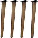 QLLY 30 Inch Solid Wood Table Legs, Wood Furniture Replacement Leg, Walnut