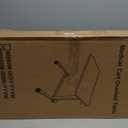 Vaunn Medical Pneumatic Adjustable Overbed Bedside Table with Wheels (Hospital and Home Use) (Black)