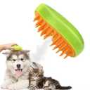 |CAT BRUSHES For Indoor Cats | STEAM Brush For Dogs | Cat Mist Brush | Water Brush For Cats | Peine Para Gatos | Comb Pet Steam Brush For Cat | Spritz Defur Comb For Cats | Mist Cat Brush | (Green)