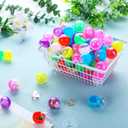 Sosation 150 Pcs 1.1 Inch Gumball Vending Machine Capsules Empty Round Plastic Containers for Prizes Party Favors (Stylish Color)