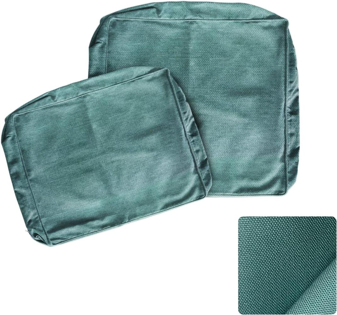 ARTPLAN Outdoor Deep Seat Slipcovers,Patio Seat Back Covers Only 24x24x6 18x24 Olefin,Square Outdoor Cushion Cover, for Patio Funiture,Blue
