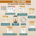 Chair Yoga for Seniors Over 60 70 Exercise Cards with Videos & Workout Plan Includes 5-Week Challenge, Ebook, Chart & 2 Rings for Easy Organization Weight Loss Guide for Women & Men