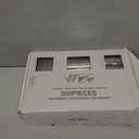 WDF 300 Pieces Silver Plastic Silverware - Plastic Silverware Heavy Duty - 100 Forks 100 Knives 100 Spoons - Disposable Silver Cutlery Perfect for Party/Wedding/Christmas