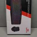 Redragon S101M-KS Gaming Keyboard and Mouse Wireless with Tri-Mode, RGB Keyboard and 4800 DPI Gaming Mouse, 10 Independent Multimedia Keys for Wins, PC, Computer, Wireless S101 Ideal for Gamer (Black-New)