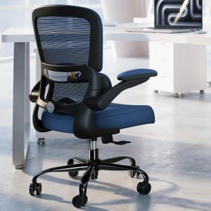 TRALT Office Chair - Ergonomic Desk Chair with Adjustable Lumbar Support, Mesh Computer Chair, Executive Chairs for Home Office Comfortable Lumbar Support (Deep Blue) (Pack of 1)