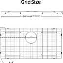 Sink Grid 27-9/16" x 14-9/16" Sink Protector, Rear Drain with Corner Radius 3/16",stainless steel sink grid for sink protectors