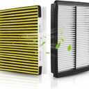 Cabin and Engine Air Filter for 2020-2026 Kia Telluride 3.8L, 2019-2020 Hyundai Santa Fe 2.0L 2.4L Replacement Accessories 971333M000 CA11943