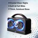 5.8Ghz Wireless Speakers for TV, 30-hrs Playtime, Portable TV Speakers for Hard of Hearing Seniors, 50 ft Range Compatible with ARC, Opt, AUX, USB, Coax Port (Cables Included)