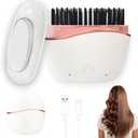 Mini Hair Straightener, Travel Hair Straightener, Rechargeable Wireless Mini Straightener with Two Temperature Settings, Fast Heating, Travel-Friendly Design (White)