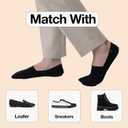 Cloud Women's No Show Invisible Socks (Black, S)
