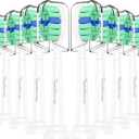 Toptheway Plaque Control Toothbrush Replacement Heads Compatible with Philips Sonicare Replacement Heads, 4100 5100 5300 and Most Click-on Electric Toothbrushes, 10 Pack