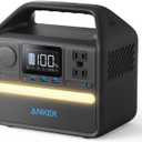 Anker 521 Portable Power Station Upgraded with LiFePO4 Battery, 256Wh 6-Port PowerHouse, 300W (Peak 600W) Solar Generator (Solar Panel Optional), 2 AC Outlets, 60W USB-C PD Output, Outdoor Generator