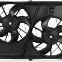 AUTOSAVER88 Engine Radiator Cooling Fan Assembly Compatible with 2009-2017 Chevrolet Traverse 2007-2017 GMC Acadia 2008-2017 Buick Enclave 2007-2010 Saturn Outlook 2.5L 3.6L L4 V6