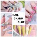 3 x Needle Nail Rhinestone Glue Gel Needle Rhinestones Gel for Nail Charms Jewels Gems Diamonds Glue Gel x for Nails DIY Art Salon