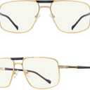 Reading Glasses for Men Square Double Bridge Blue Light Blocking Computer Readers