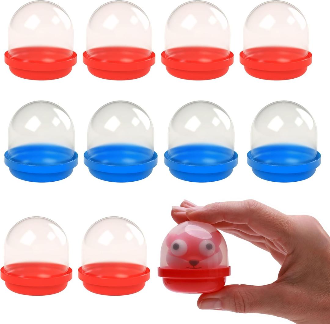 Capsule Vending Machine Translucent Acorn Capsules Empty 24 pcs 2 inch - Red & Blue Gumball Machine Capsules Bulk Party Favors Containers - Independence Day 4th of July Party Supplies