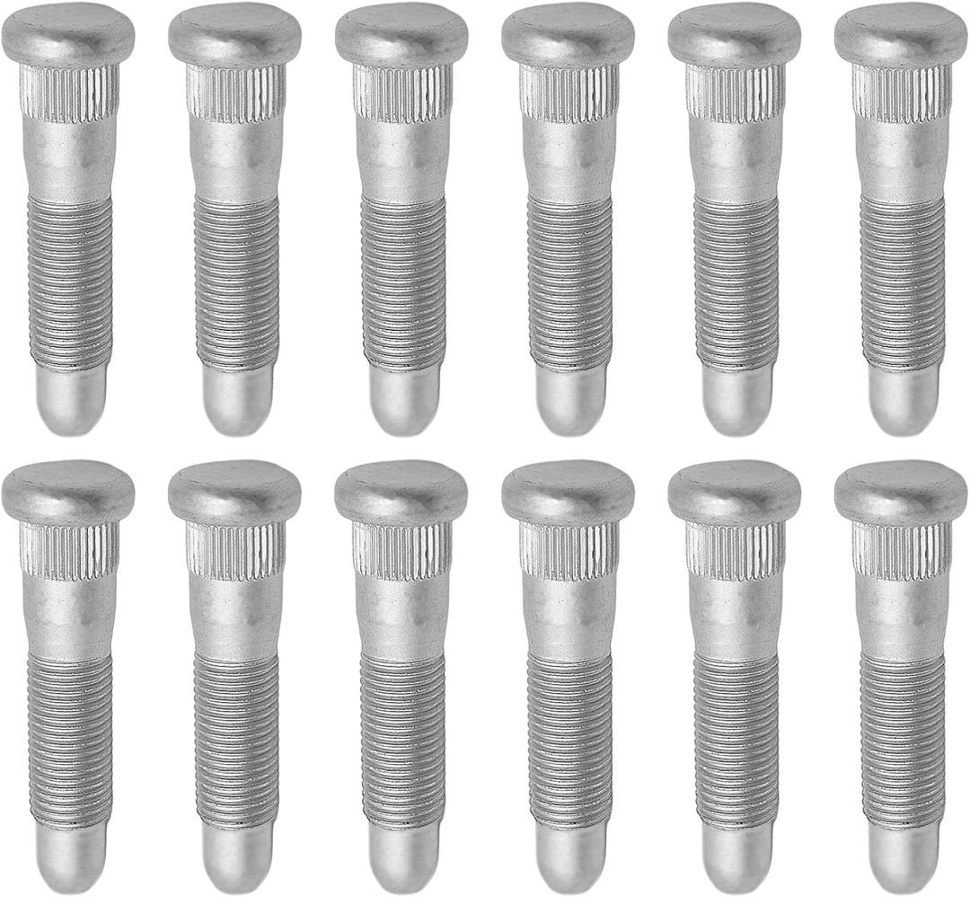 12 Pcs M14x1.5 Front or Rear Wheel Lug Stud Replacement for Chevrolet Silverado Tahoe Express GMC Sierra Yukon Cadillac Hummer 10-428, 11588810, 15037207, 15112380, 15718996