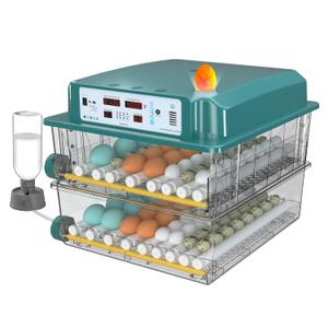Incubators for Hatching Eggs 120, Chicken Egg Incubator with Automatic Egg Turning and Humidity Display, Temperature Control with 5 Automatic Incubation Modes, Incubation Day Counter
