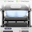 HOMLAND Foldable Rollator Walker for Seniors with Seat, 16" Extra-Wide Seat