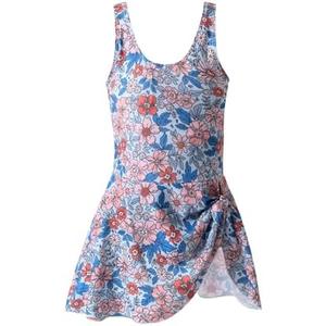 Jolyshlid Girls One Piece Swimdress Floral Skirt Bathing Suit Swim Hawaiian Beach Swimwear 13-14Y