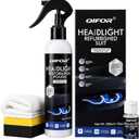 QIFOR Automotive Headlight Restoration Kit | Oxidized and Yellowed Automotive Headlamps Blurring Enhanced Crystallization Coating Refurbisher,Maximum Gloss & Shine
