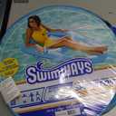 SwimWays Spring Float Premium Recliner Pool Lounger, Inflatable Pool Floats Adult with Fast Inflation for Ages 15 & Up, Sky Blue