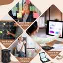 Thenshop 12 Pcs Social Worker Appreciation Gifts Bulk Sticky Note Holder Thank You Inspirational Quote for Women Men Nurse Employees Coworker Self Adhesive Office Note Pad Holders (Motto)