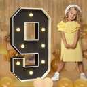 imprsv Marquee Numbers Black 3FT: Black Party Decor - Light Up Number 9 Large 3 Feet Tall - Birthday Decorations for Him Her 9th 90th